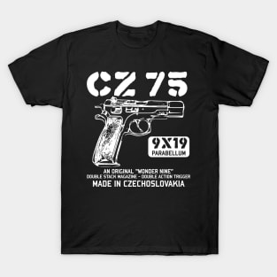 CZ 75 - Vintage 9mm Pistol, Firearm, Gun T-Shirt